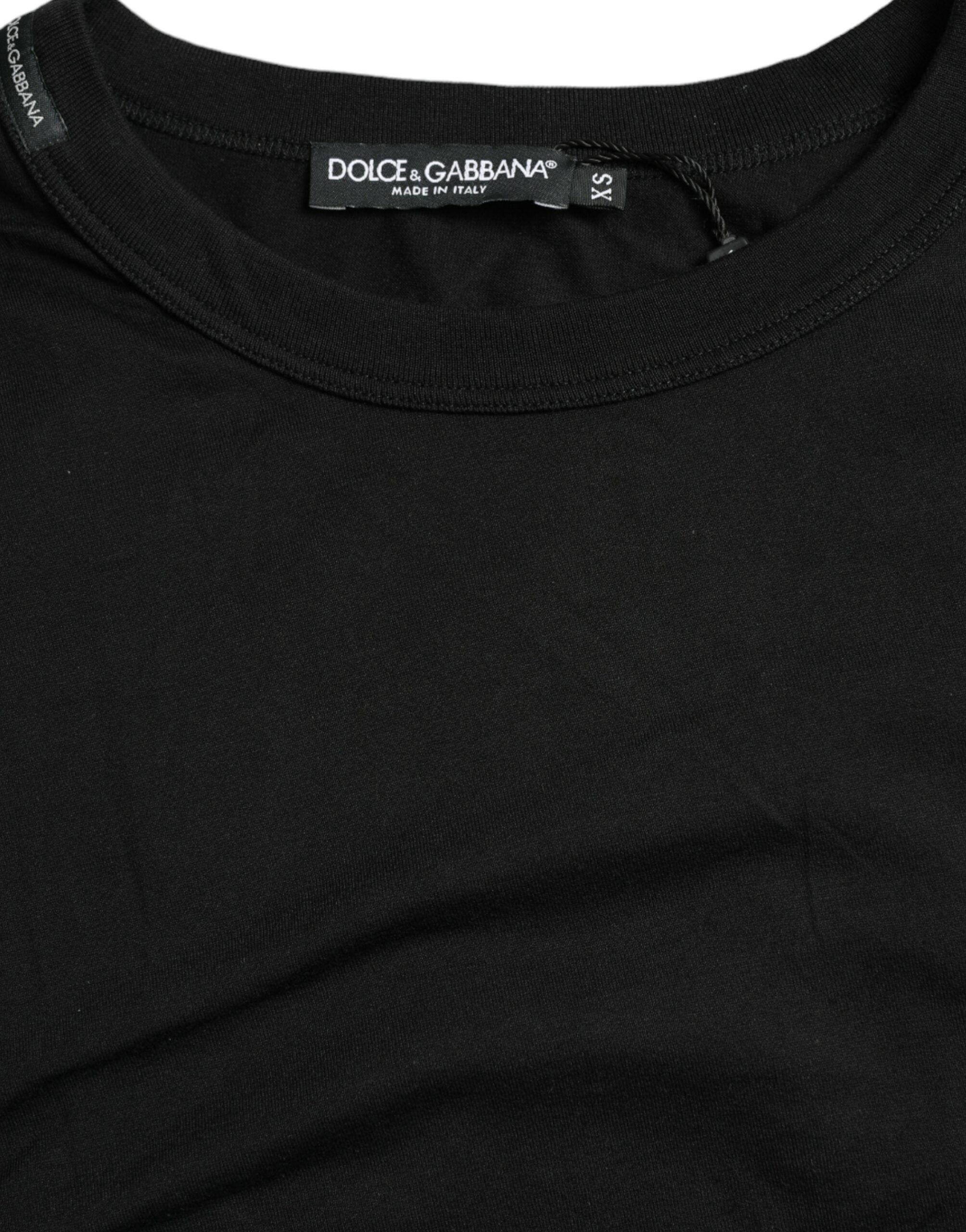 Logo Embossed Crew Neck Short Sleeves Men's T-shirt - Dolce & Gabbana - Modalova