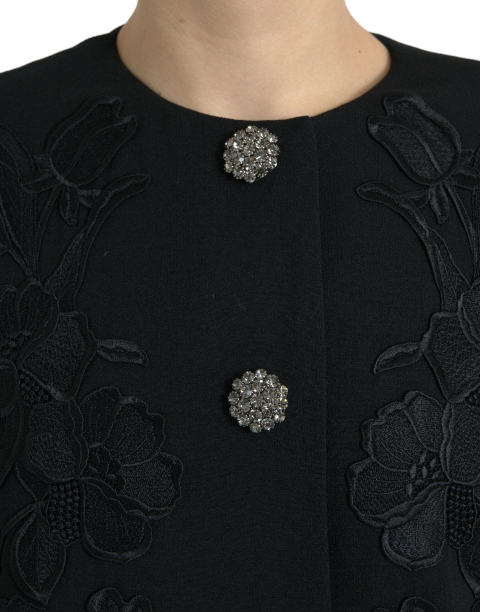 Floral Wool Button Embellished Women's Jacket - Dolce & Gabbana - Modalova