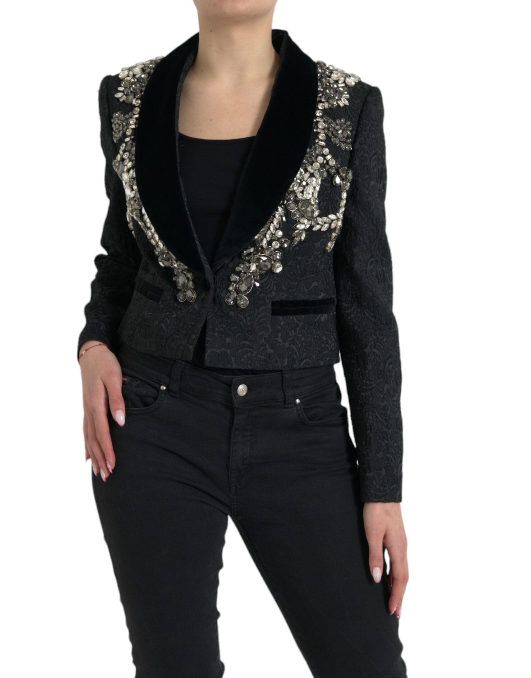 Crystal Embellished Overcoat Women's Jacket - Dolce & Gabbana - Modalova