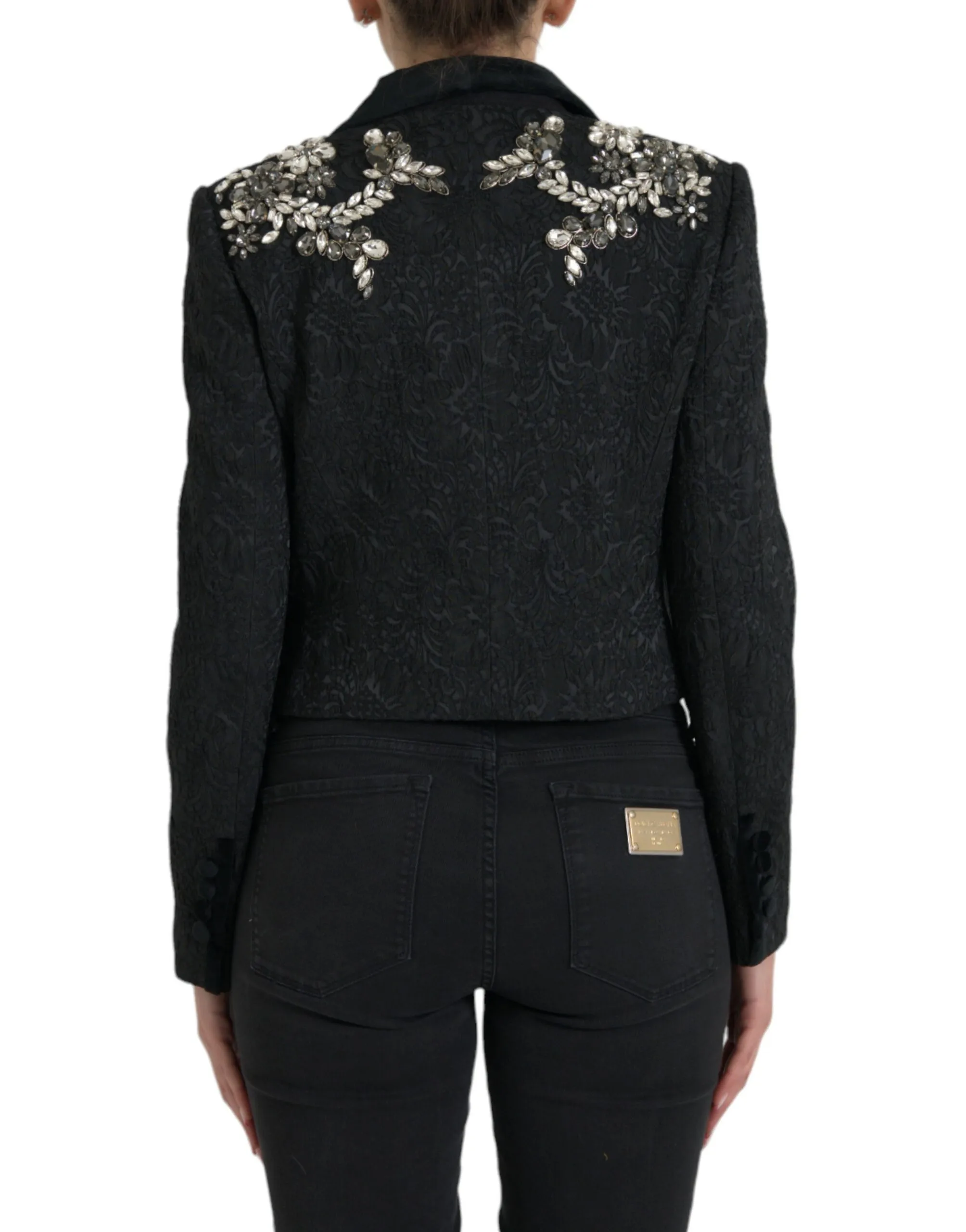 Crystal Embellished Overcoat Women's Jacket - Dolce & Gabbana - Modalova