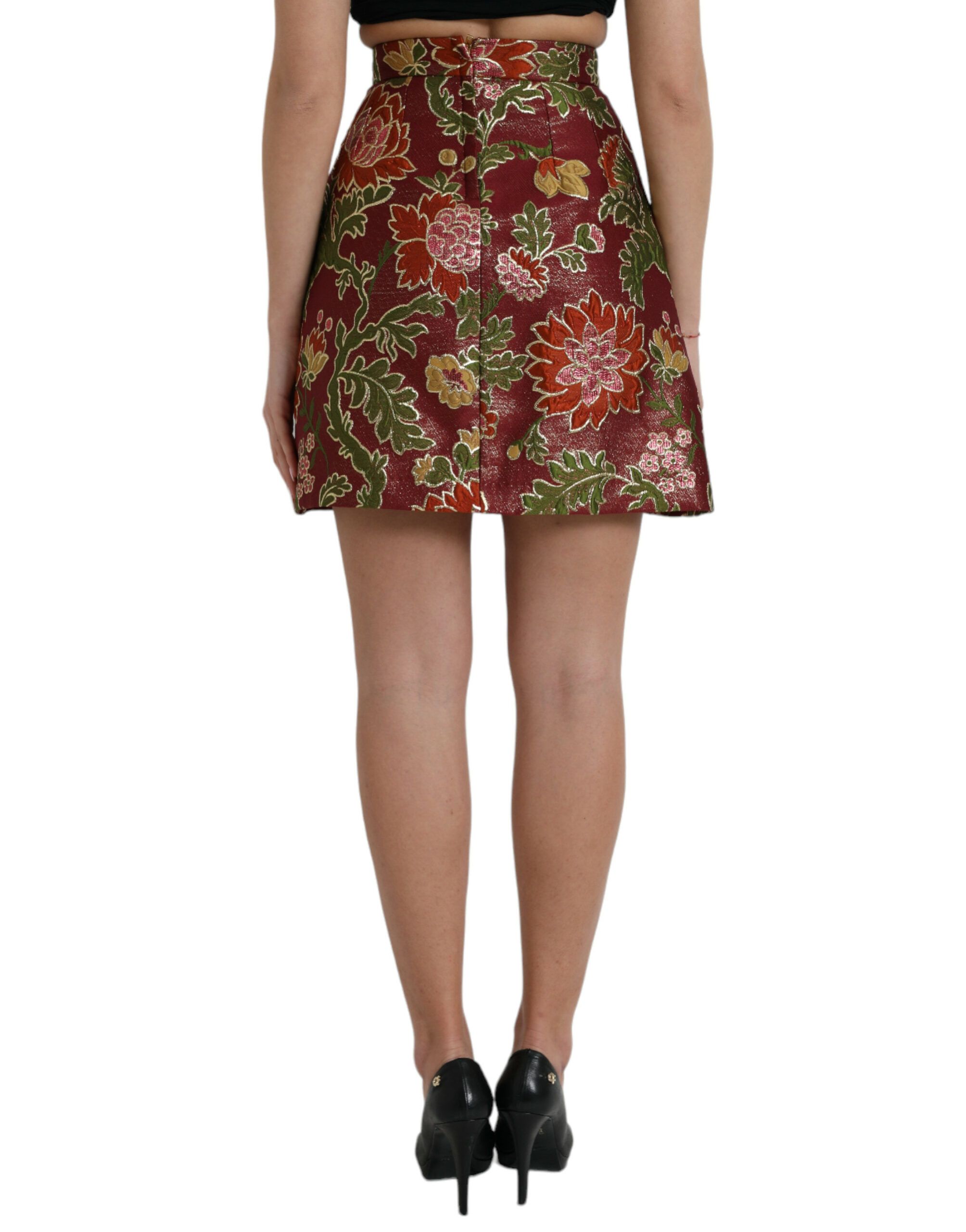 Floral Jacquard A-line Mini Women's Skirt - Dolce & Gabbana - Modalova