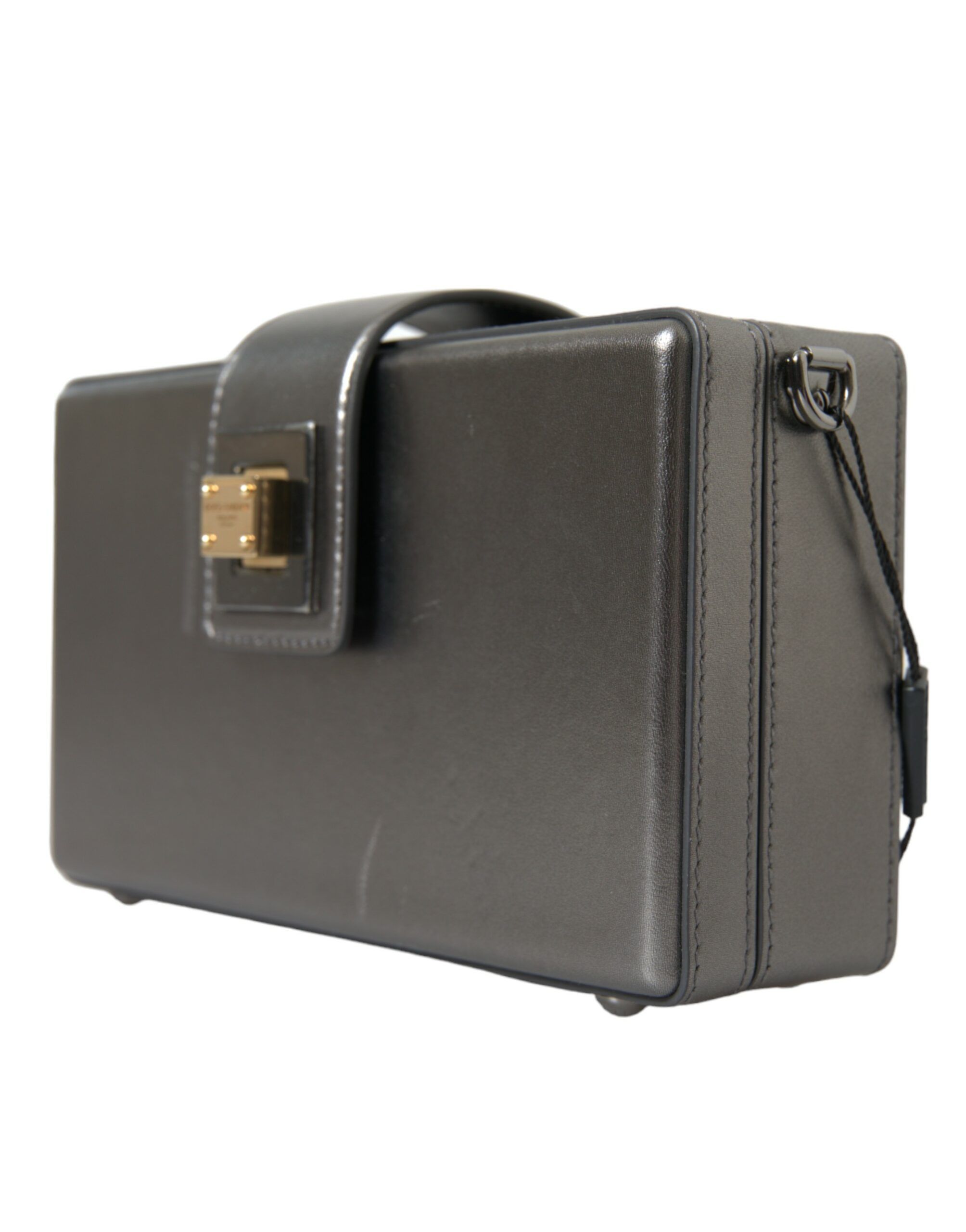 Metallic Gray Calfskin Leather DG BOX Shoulder Men's Bag (Pre-Owned) - Dolce & Gabbana - Modalova