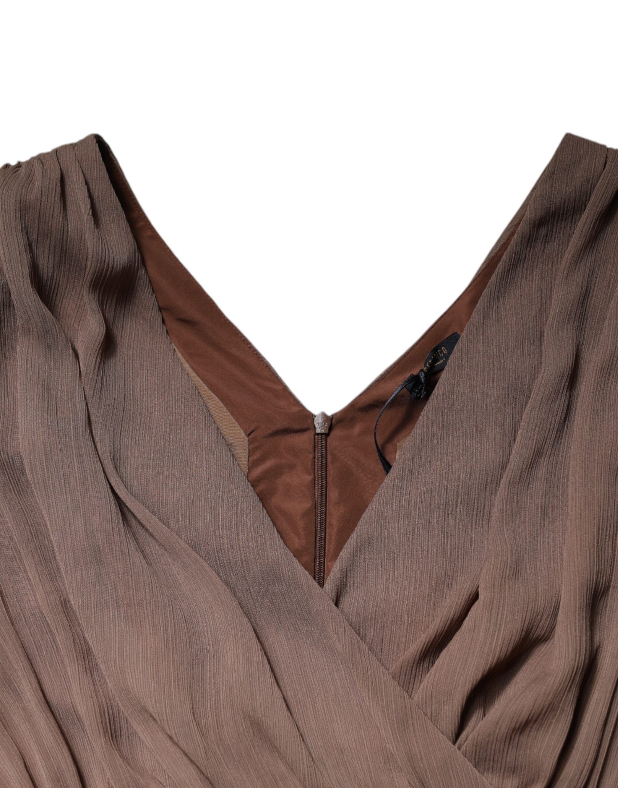 Sleeveless Deep V-neck A-line Long Maxi Women's Dress (Pre-Owned) - Peserico - Modalova