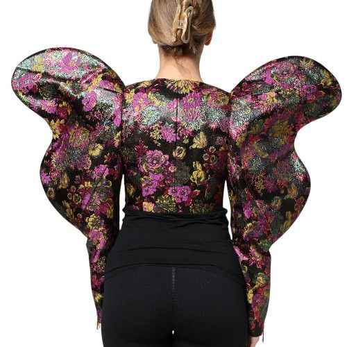 Floral Jacquard Cropped Women's Jacket - Dolce & Gabbana - Modalova