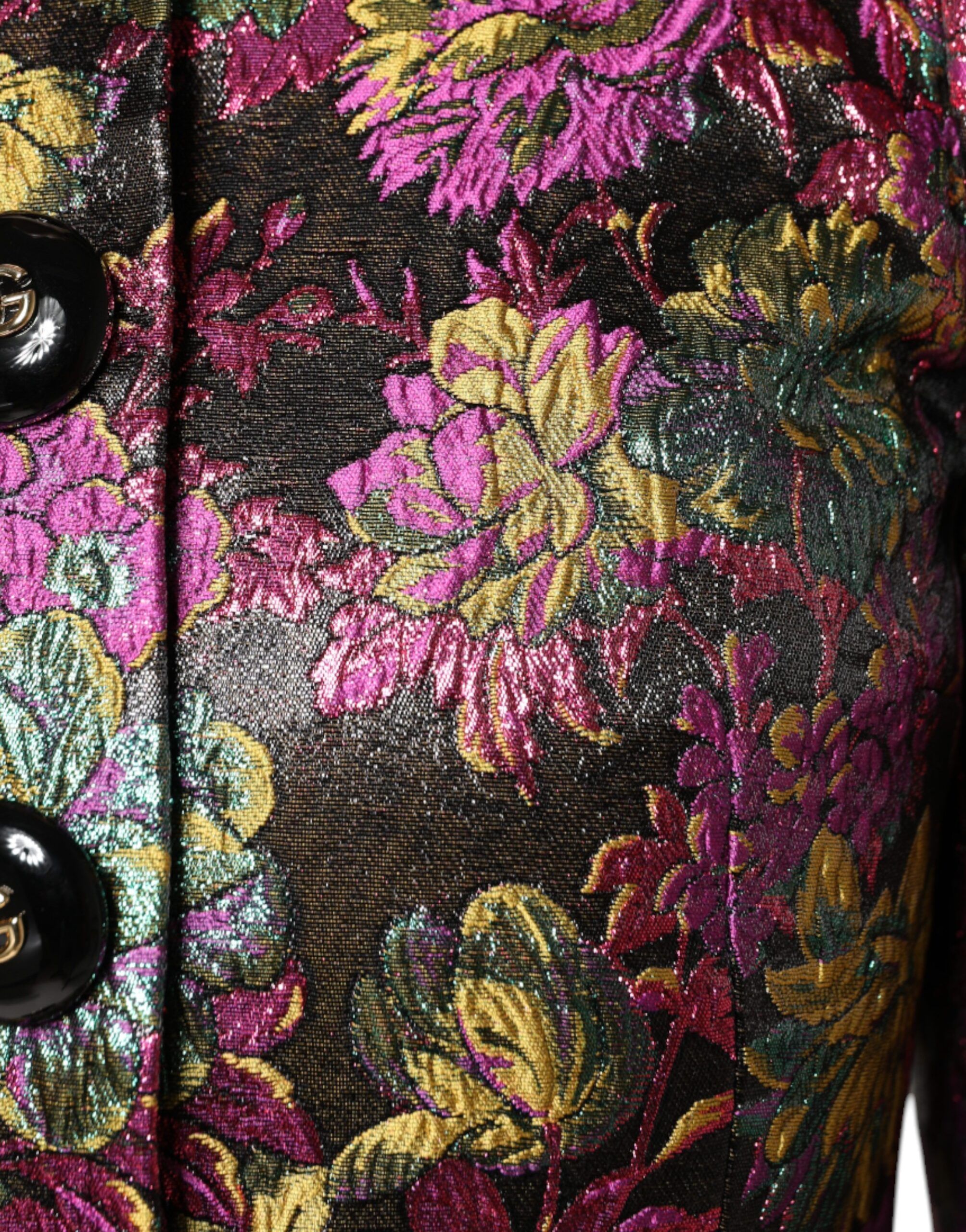 Floral Jacquard Cropped Women's Jacket - Dolce & Gabbana - Modalova