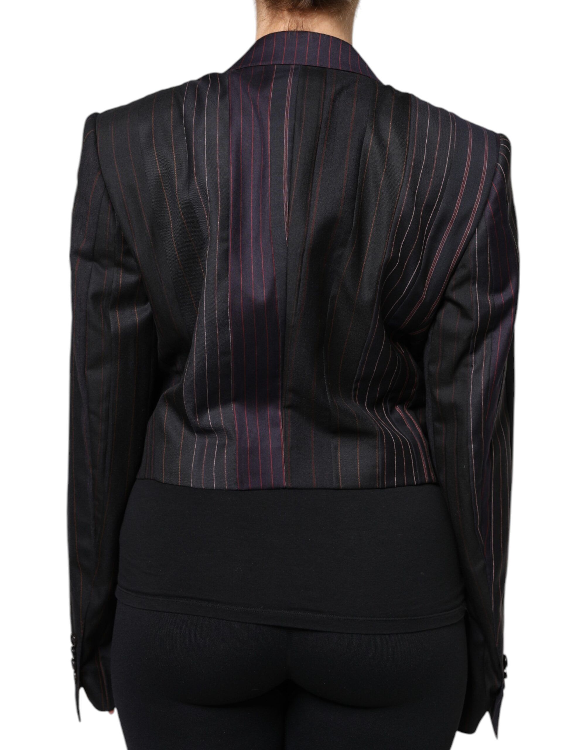 Stripes Wool Cropped Blazer Coat Women's Jacket (Pre-Owned) - Dolce & Gabbana - Modalova