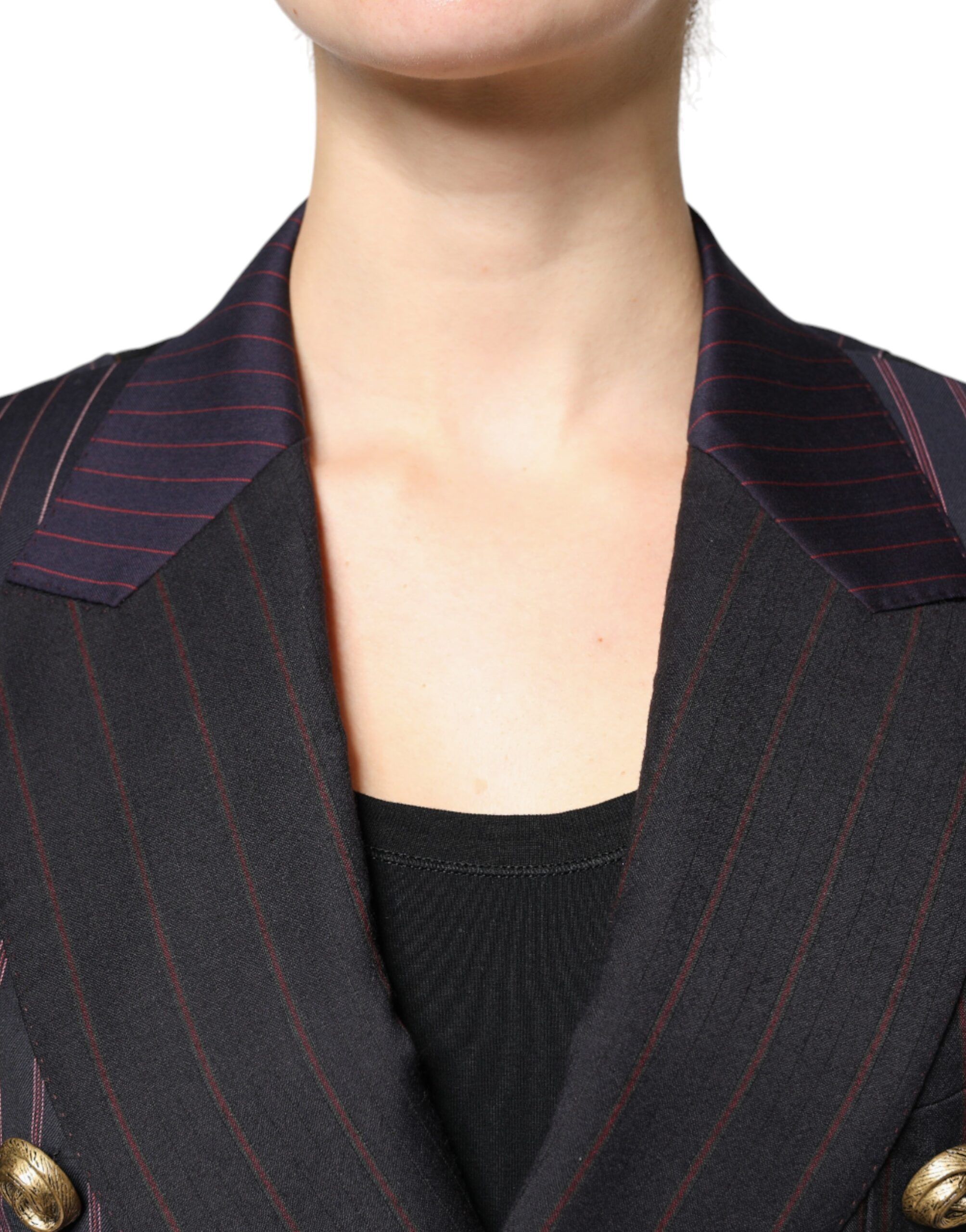 Stripes Wool Cropped Blazer Coat Women's Jacket (Pre-Owned) - Dolce & Gabbana - Modalova