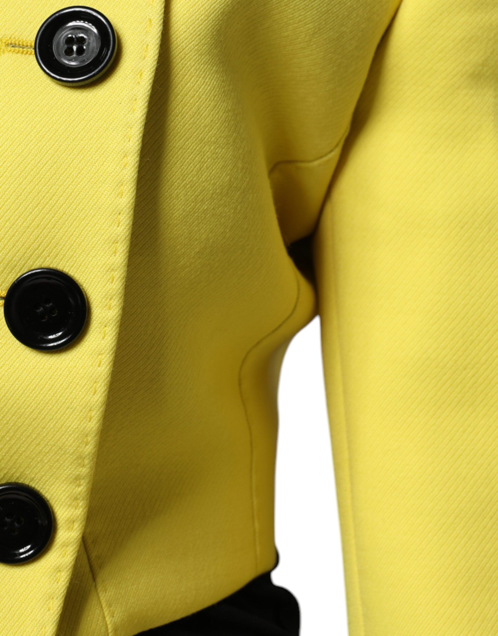 Lemon Wool Long Sleeves Cropped Coat Women's Jacket - Dolce & Gabbana - Modalova