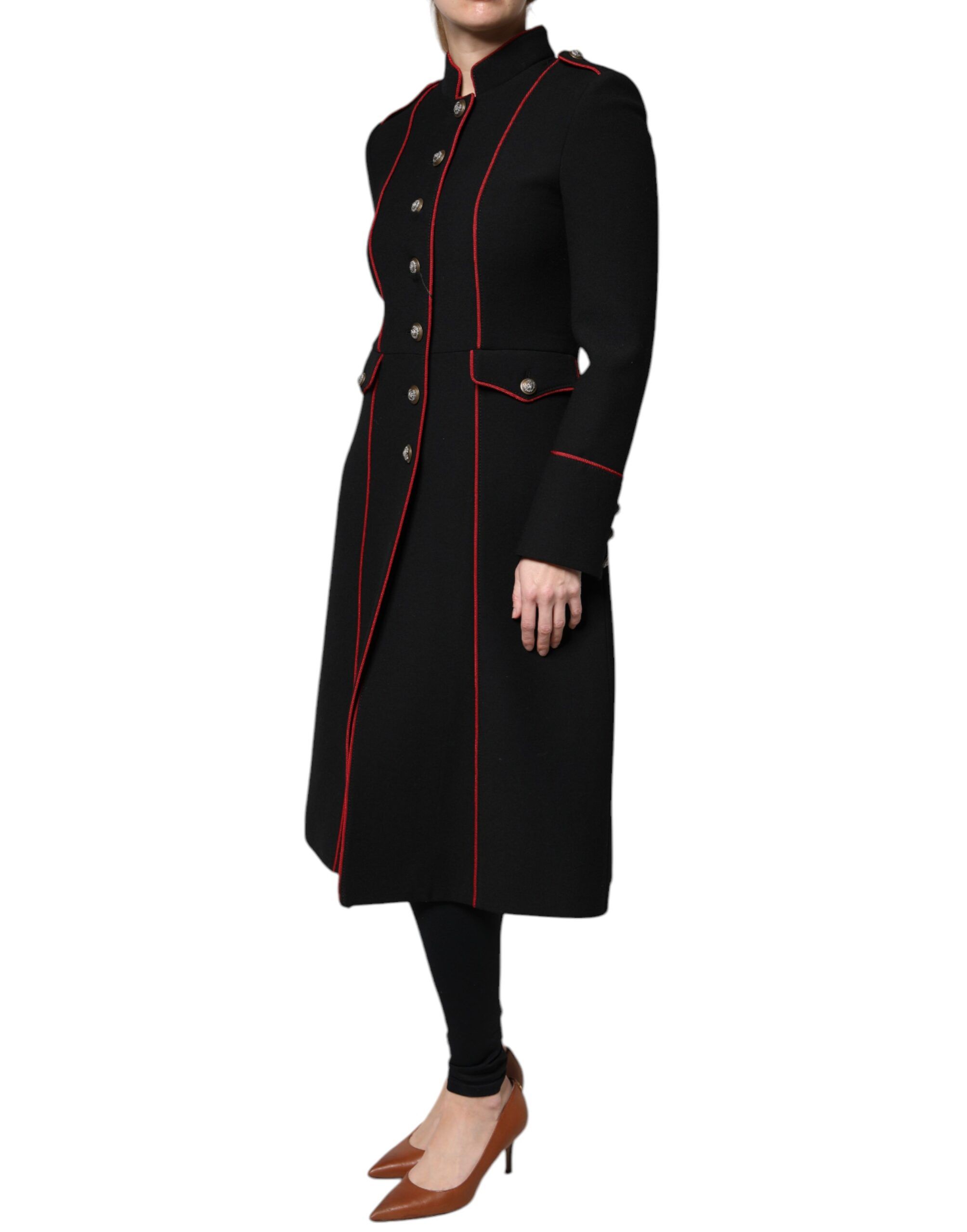 Black Single Breasted Trench Coat Women's Jacket - Dolce & Gabbana - Modalova