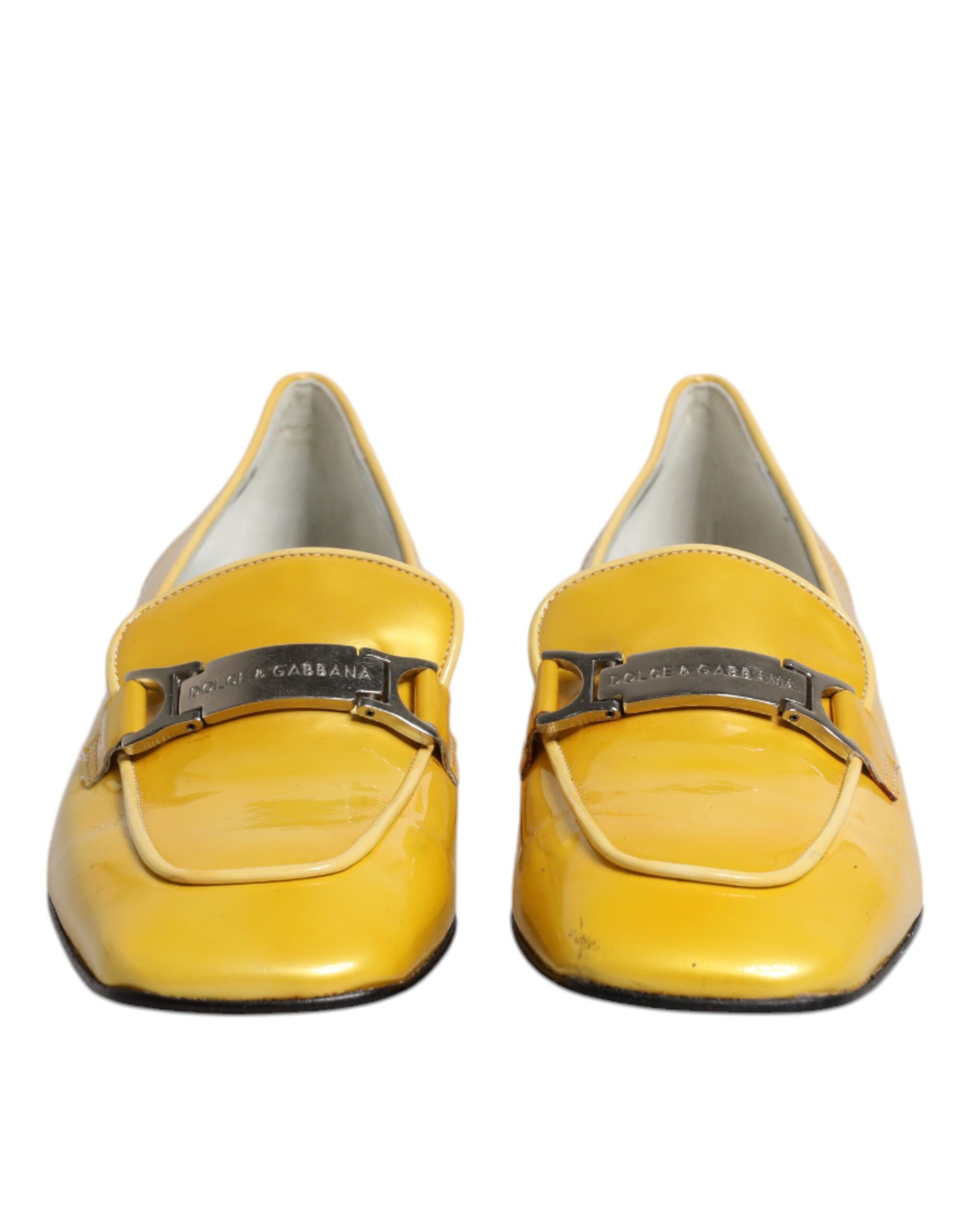 Leather Logo Plaque Slip On Mocassin Women's Shoes (Pre-Owned) - Dolce & Gabbana - Modalova