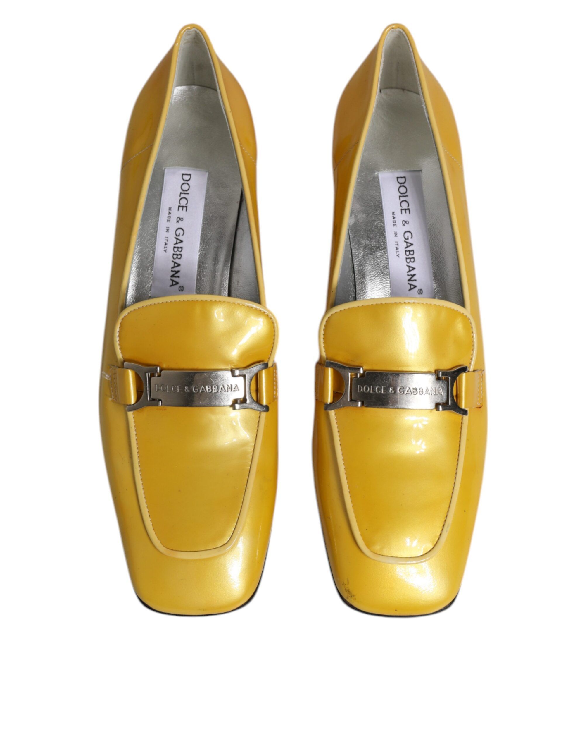Leather Logo Plaque Slip On Mocassin Women's Shoes (Pre-Owned) - Dolce & Gabbana - Modalova