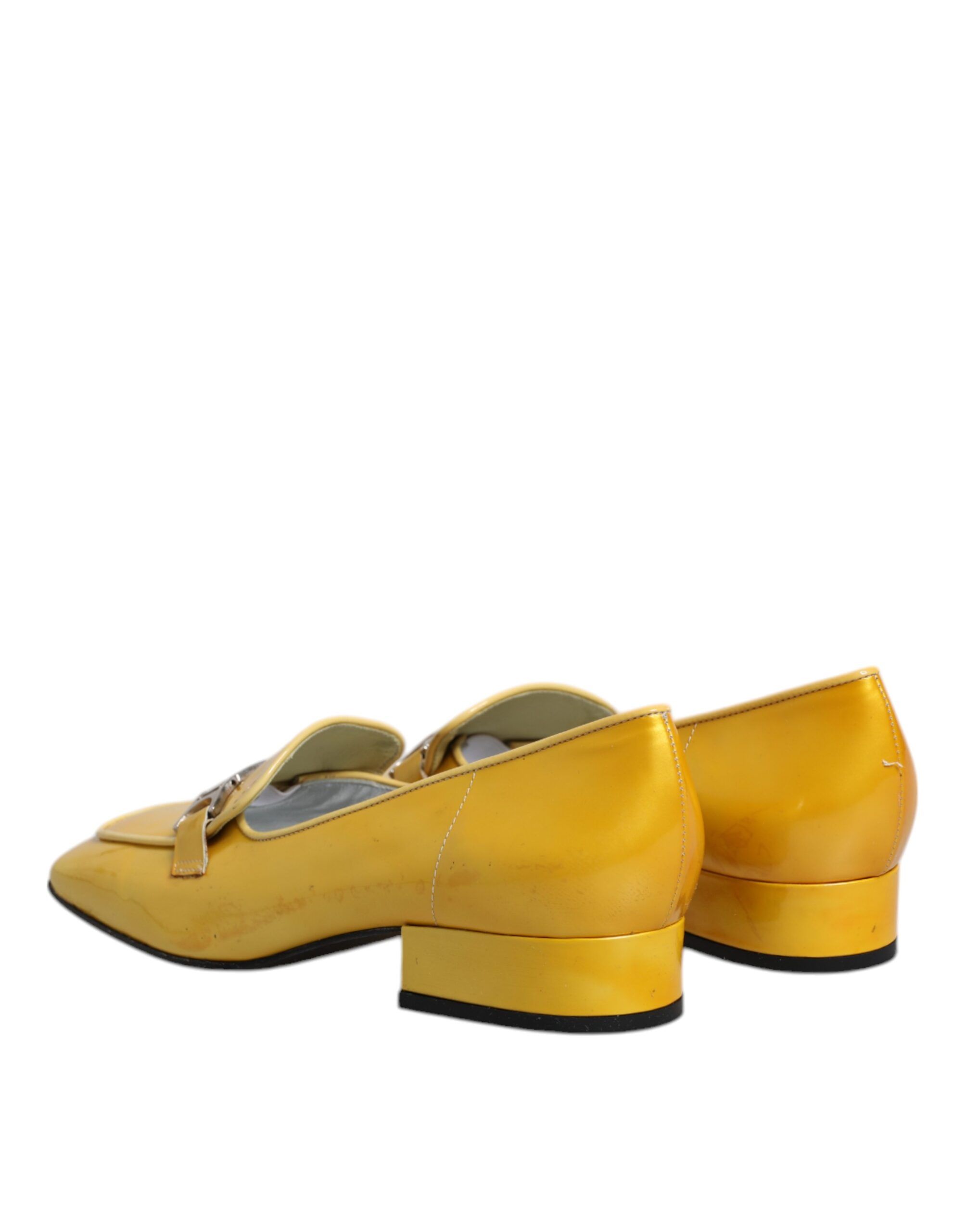 Leather Logo Plaque Slip On Mocassin Women's Shoes (Pre-Owned) - Dolce & Gabbana - Modalova
