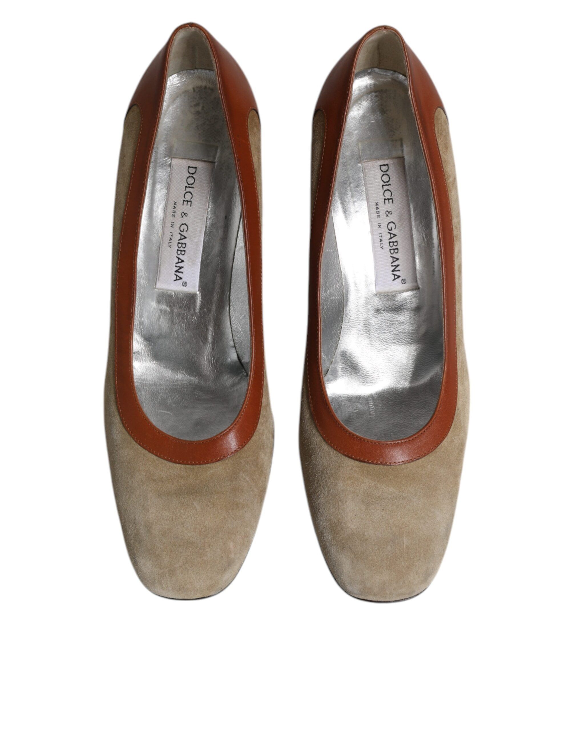 Brown Leather Block Heels Pumps Women's Shoes (Pre-Owned) - Dolce & Gabbana - Modalova