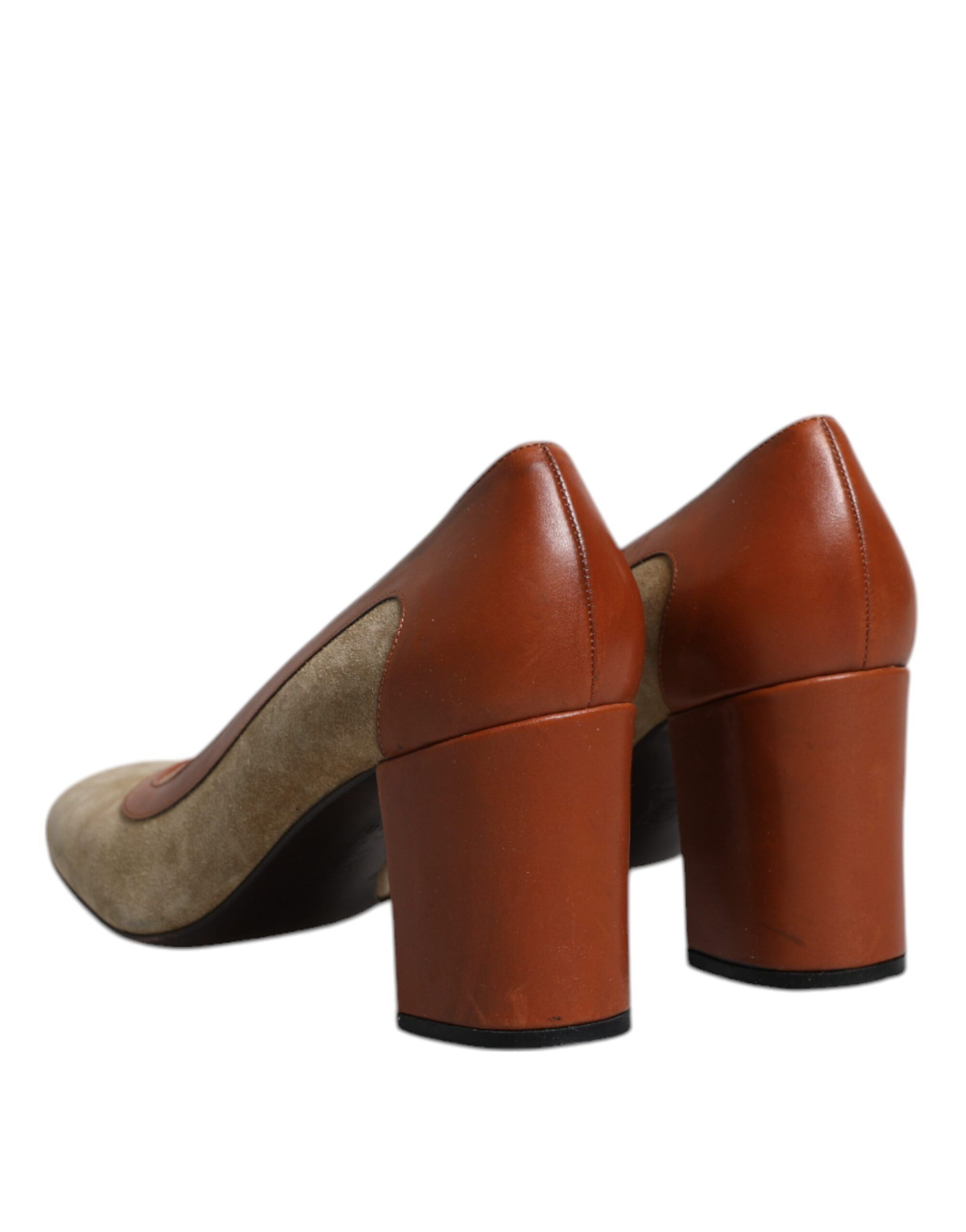 Brown Leather Block Heels Pumps Women's Shoes (Pre-Owned) - Dolce & Gabbana - Modalova