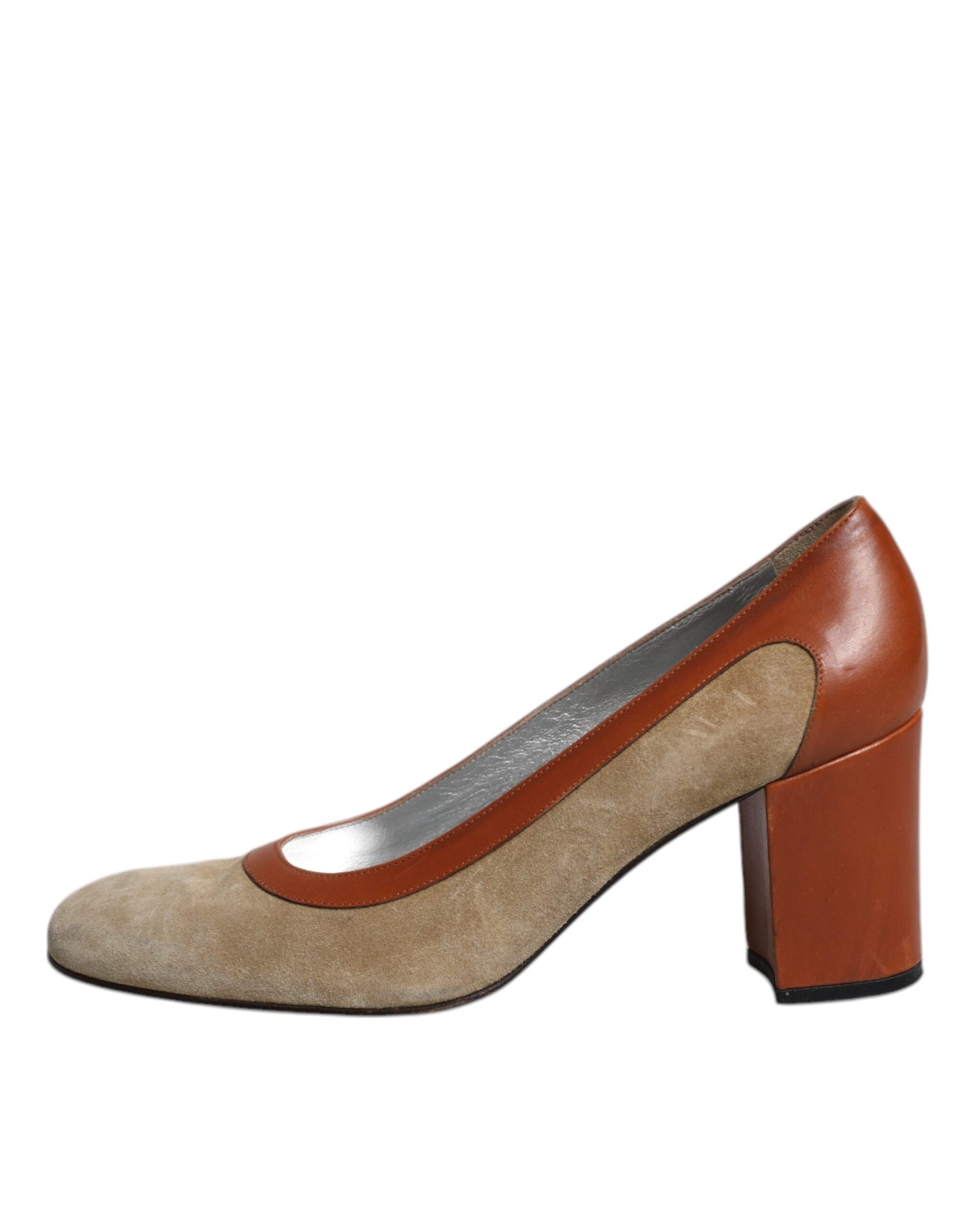 Brown Leather Block Heels Pumps Women's Shoes (Pre-Owned) - Dolce & Gabbana - Modalova