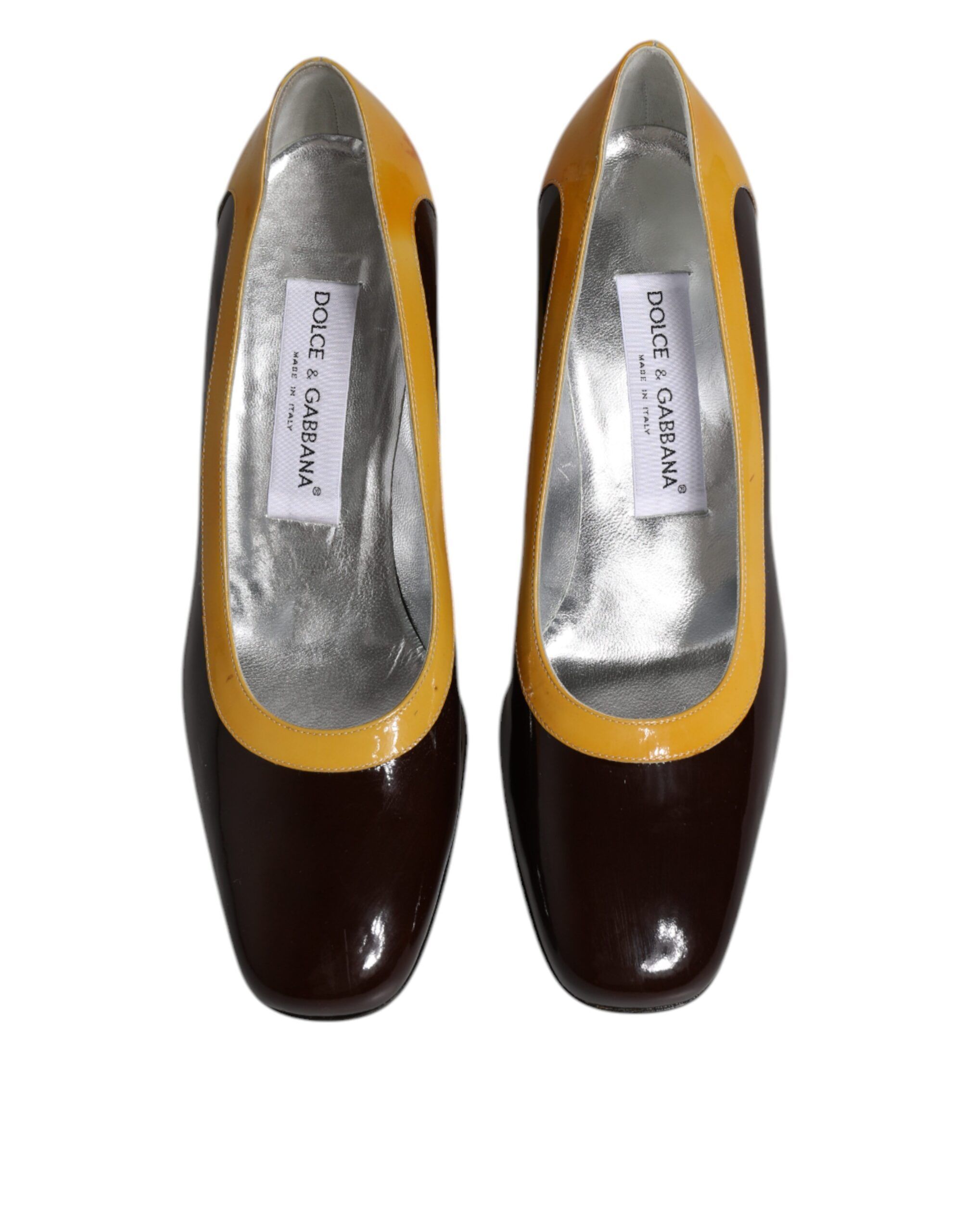 Brown Leather Block Heel Pumps Women's Shoes (Pre-Owned) - Dolce & Gabbana - Modalova