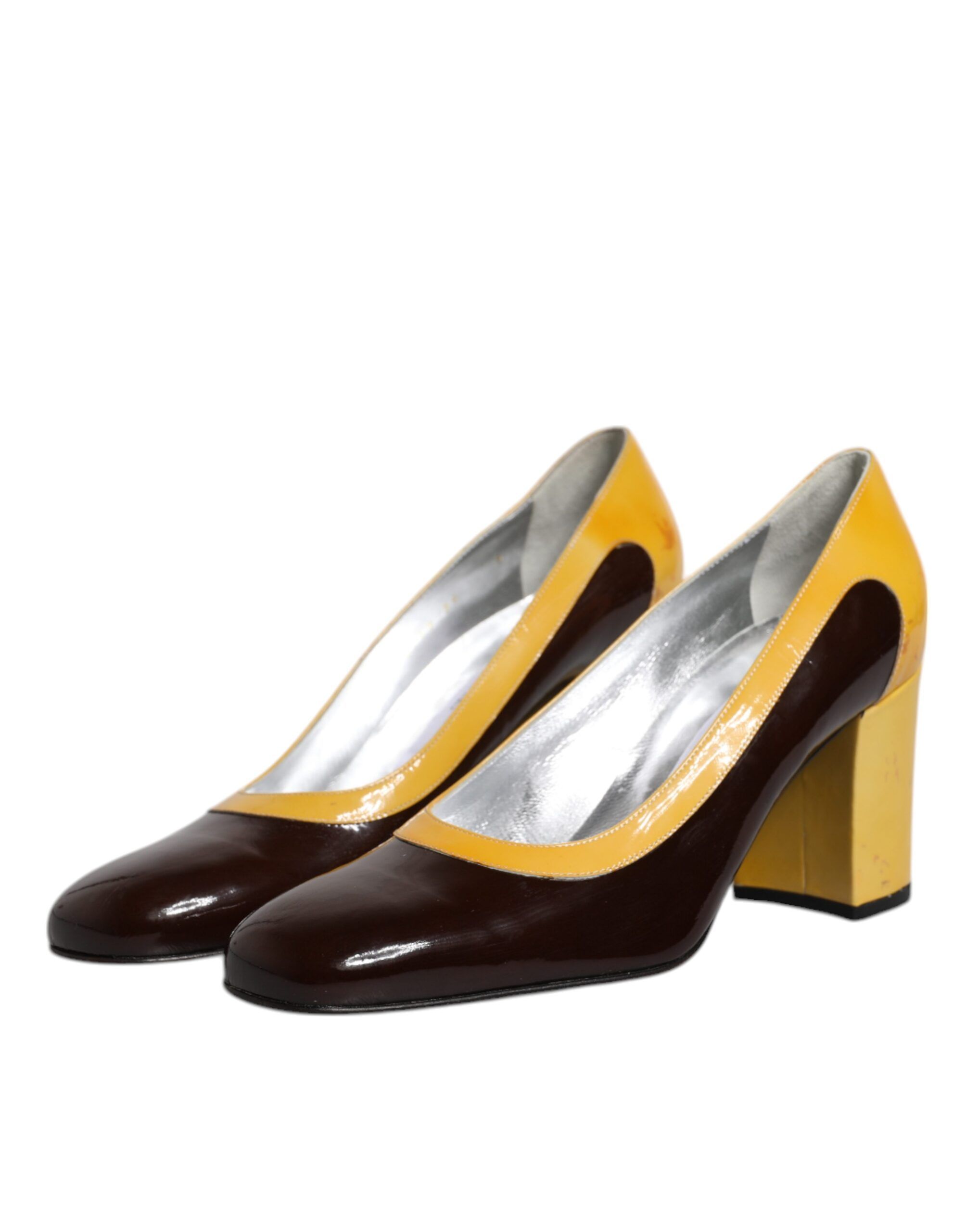 Brown Leather Block Heel Pumps Women's Shoes (Pre-Owned) - Dolce & Gabbana - Modalova