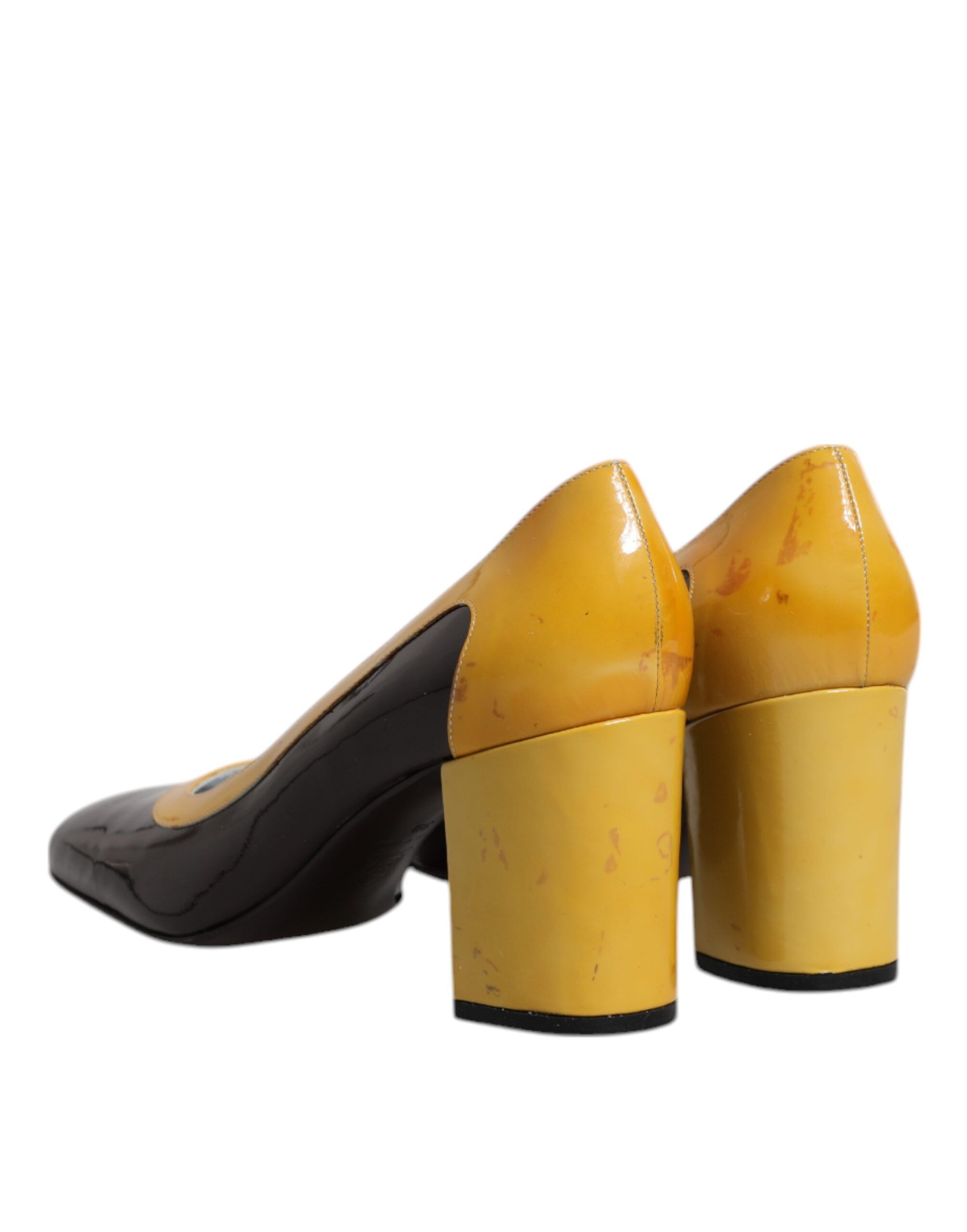 Brown Leather Block Heel Pumps Women's Shoes (Pre-Owned) - Dolce & Gabbana - Modalova