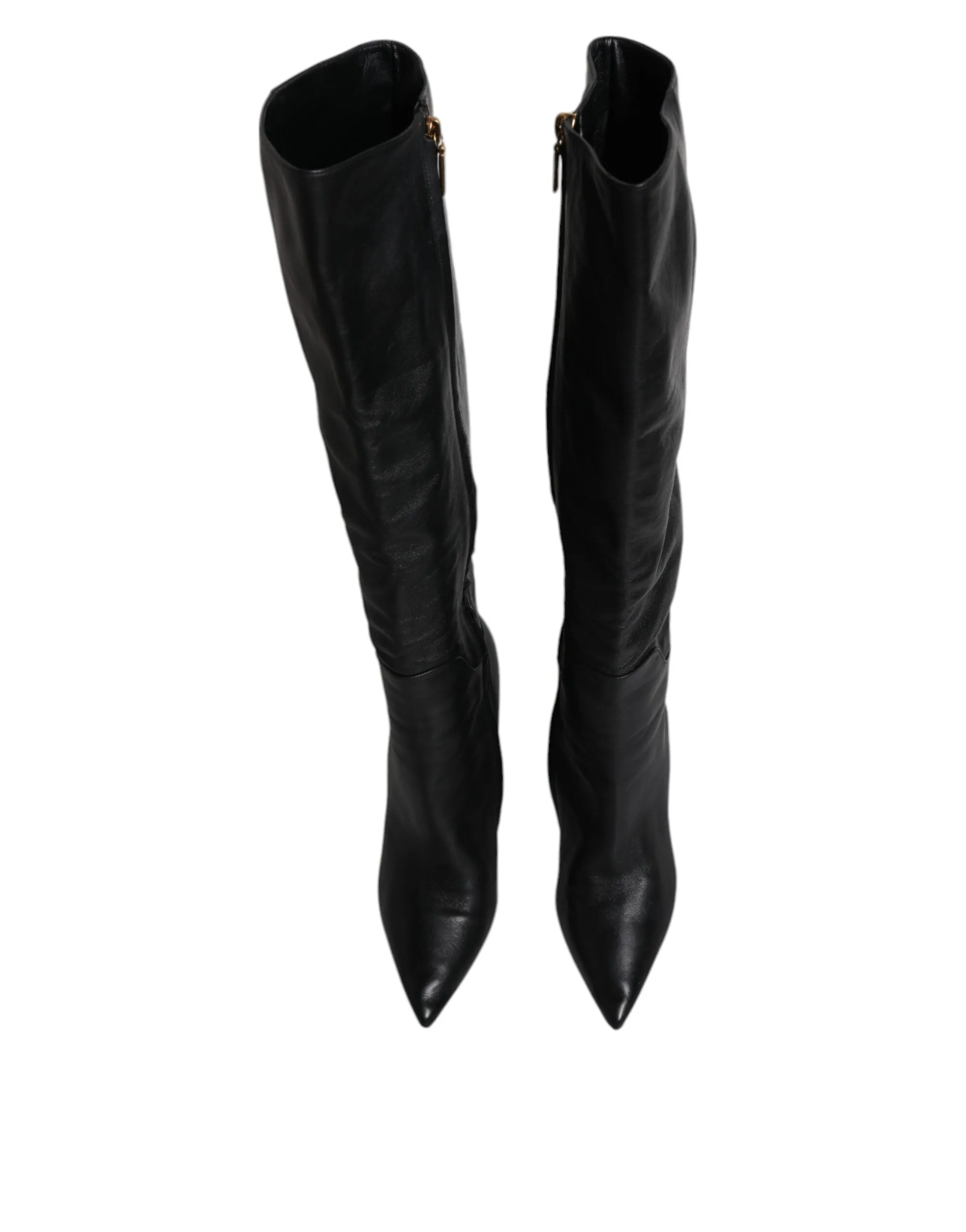 Leather Heels Knee High Boots Women's Shoes (Pre-Owned) - Dolce & Gabbana - Modalova