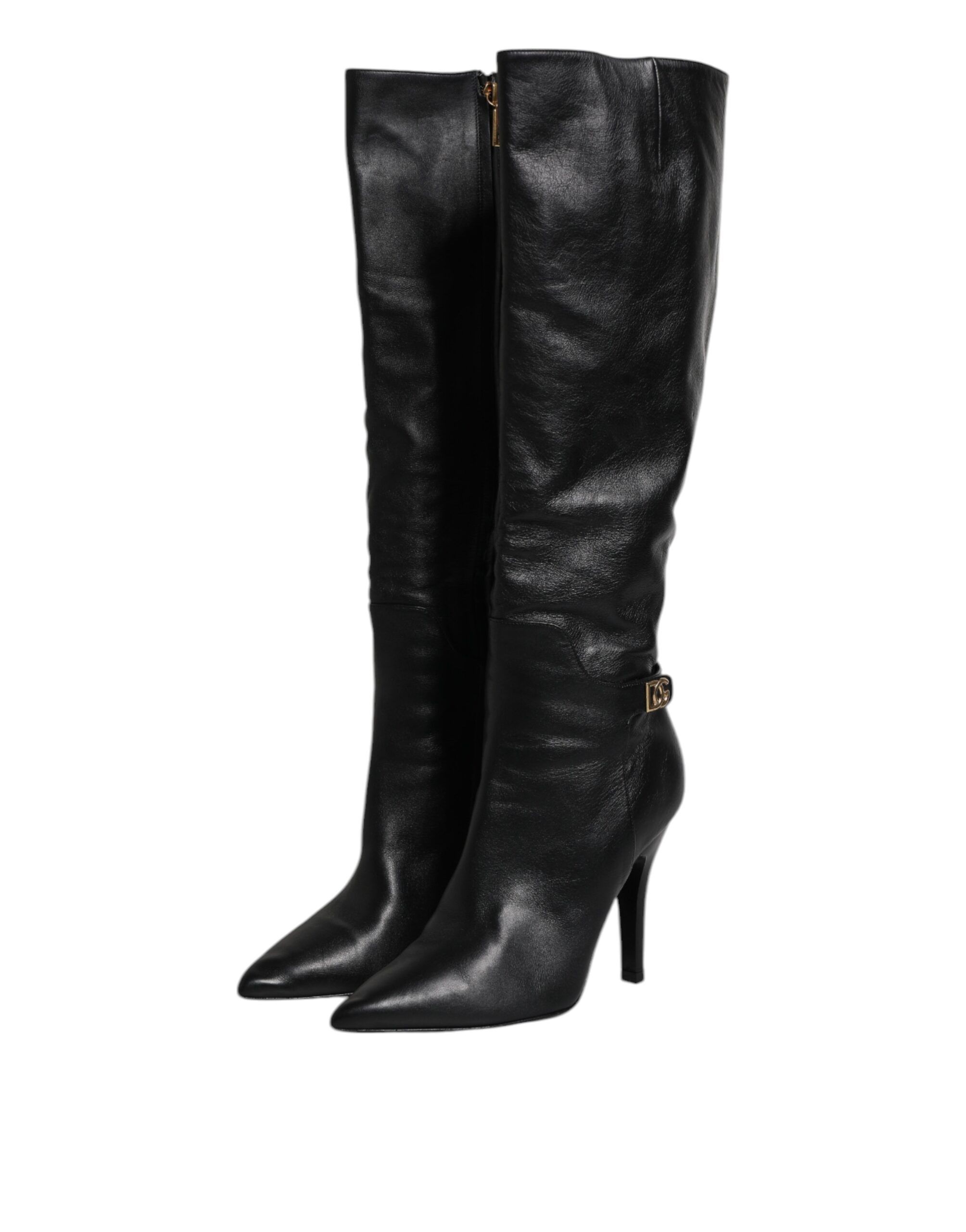 Leather Heels Knee High Boots Women's Shoes (Pre-Owned) - Dolce & Gabbana - Modalova