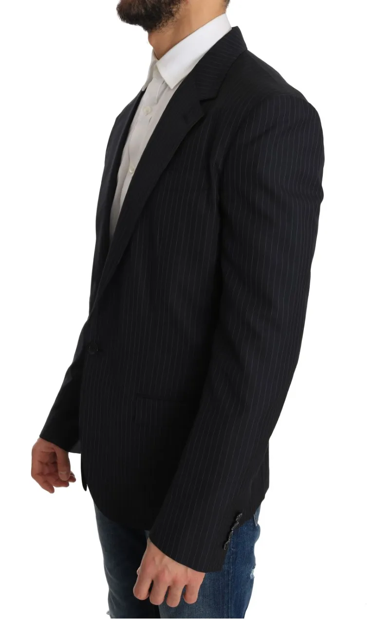 Striped Wool Jacket Coat Slim Men's Blazer - Dolce & Gabbana - Modalova