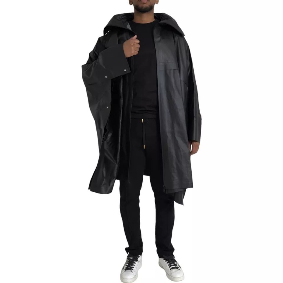 Leather Hooded Men Trenchcoat Men's Jacket - Bottega Veneta - Modalova