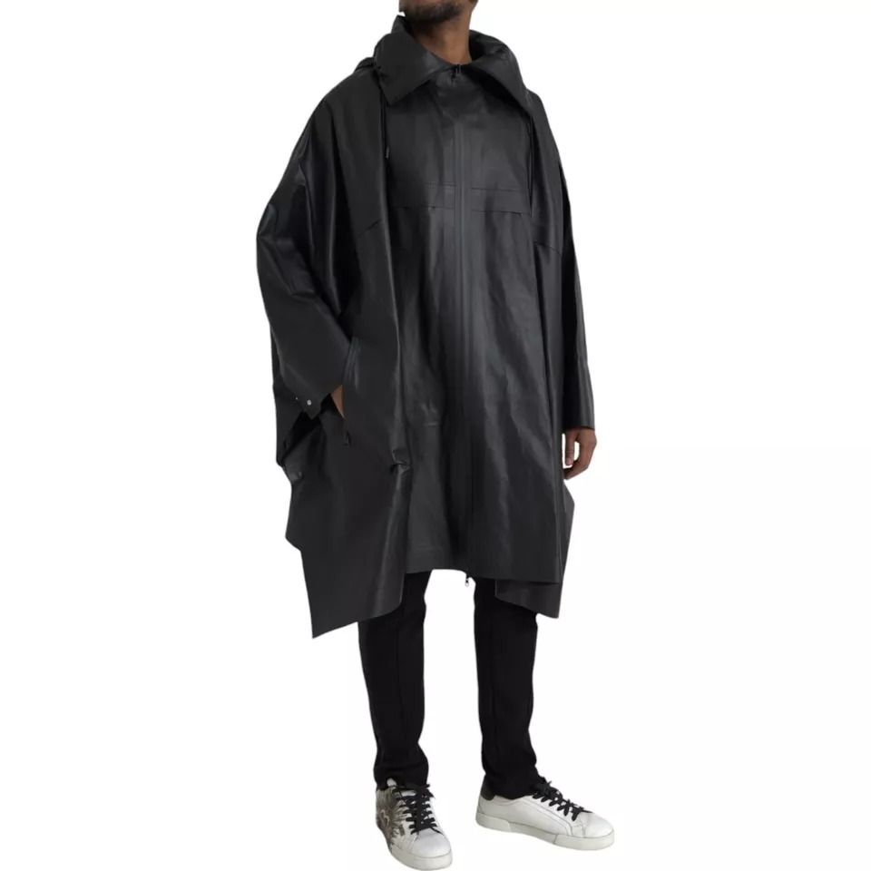 Leather Hooded Men Trenchcoat Men's Jacket - Bottega Veneta - Modalova