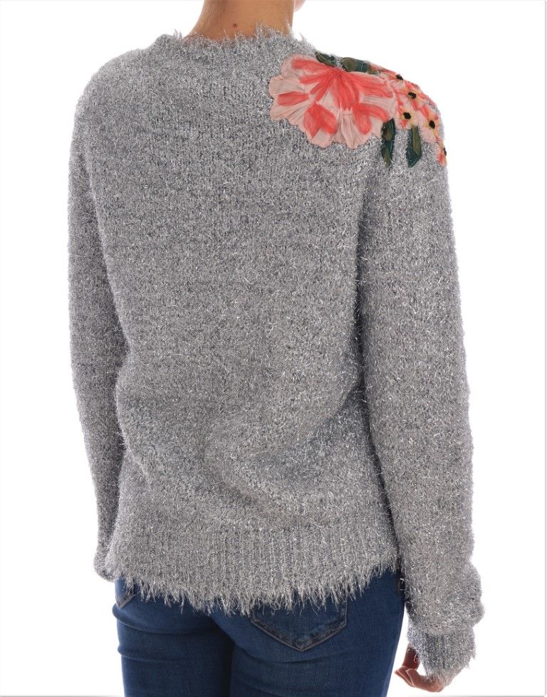 Cardigan Floral Applique Women's Sweater - Dolce & Gabbana - Modalova