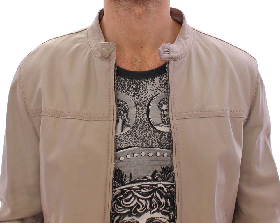 Leather Jacket Biker Men's Coat - Dolce & Gabbana - Modalova