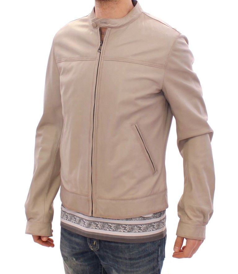 Leather Jacket Biker Men's Coat - Dolce & Gabbana - Modalova