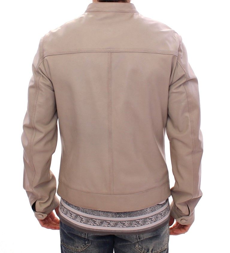 Leather Jacket Biker Men's Coat - Dolce & Gabbana - Modalova