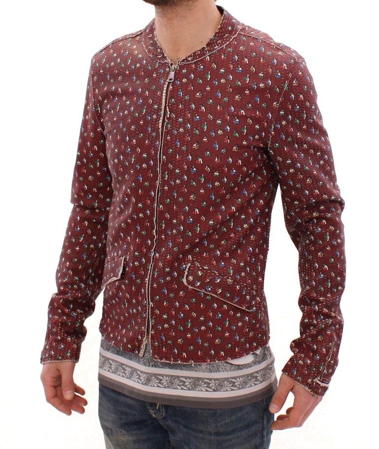 Leather Boxer Print Jacket Men's Coat - Dolce & Gabbana - Modalova