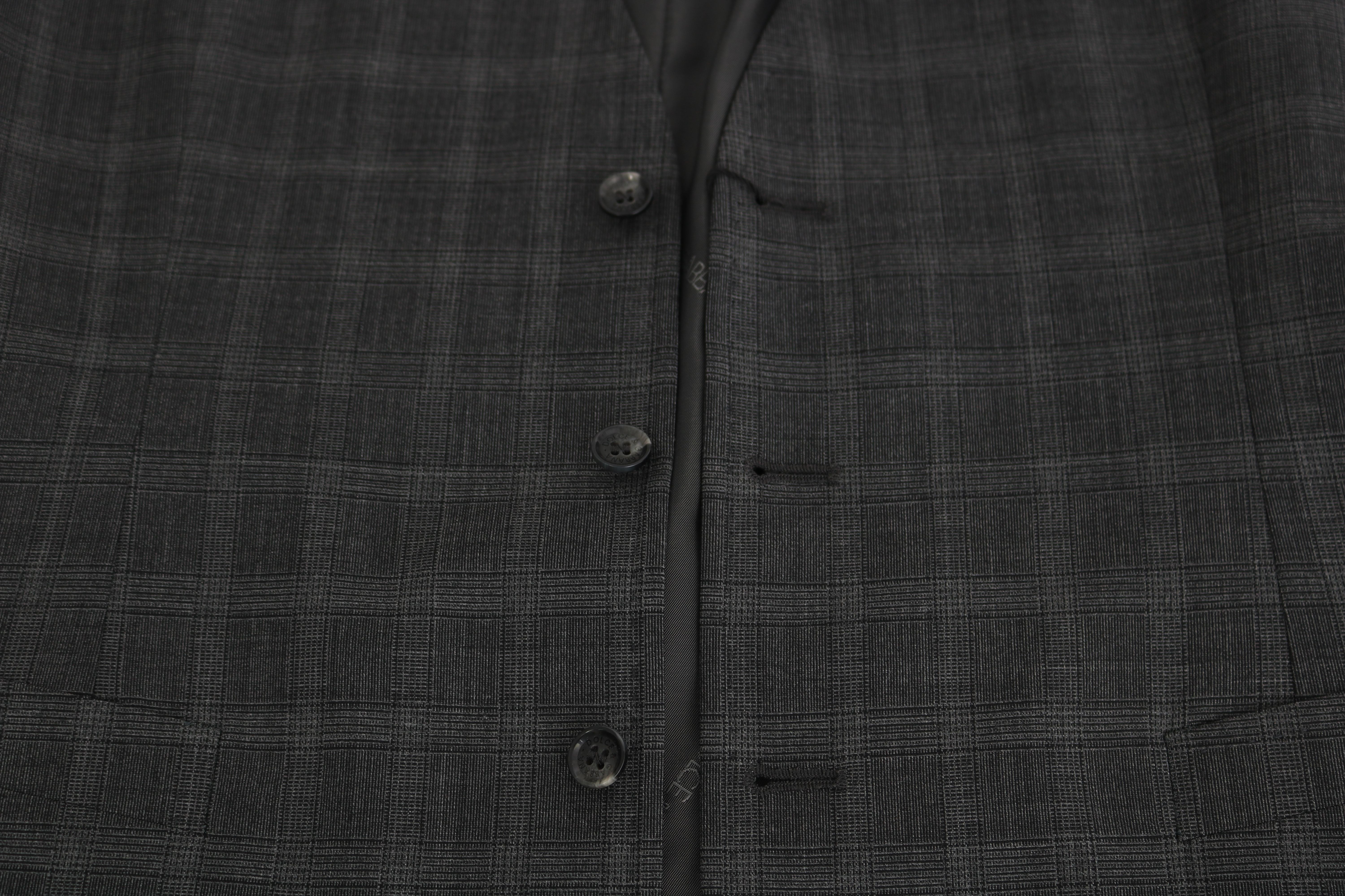 Wool STAFF Checkered Stretch Men's Vest - Dolce & Gabbana - Modalova