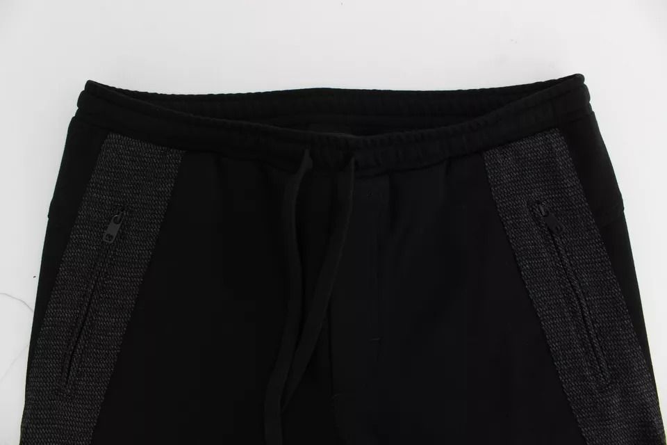 Black Gray Wool Casual Trousers Stripe Men's Pants - Dolce & Gabbana - Modalova