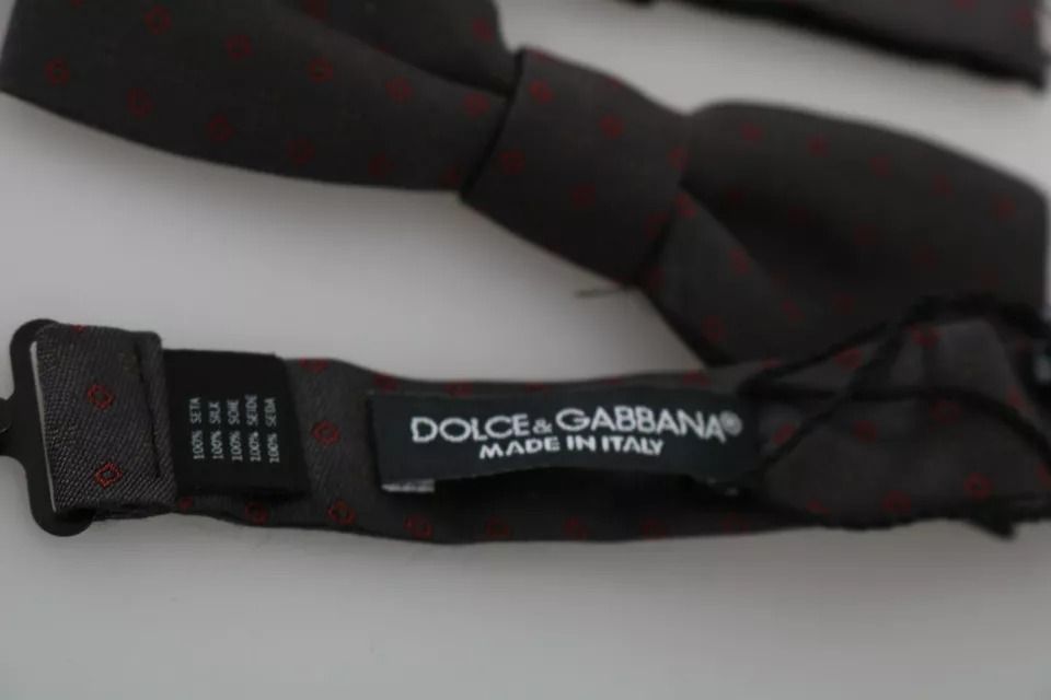 Dotted Silk Adjustable Neck Bow Men's Tie - Dolce & Gabbana - Modalova