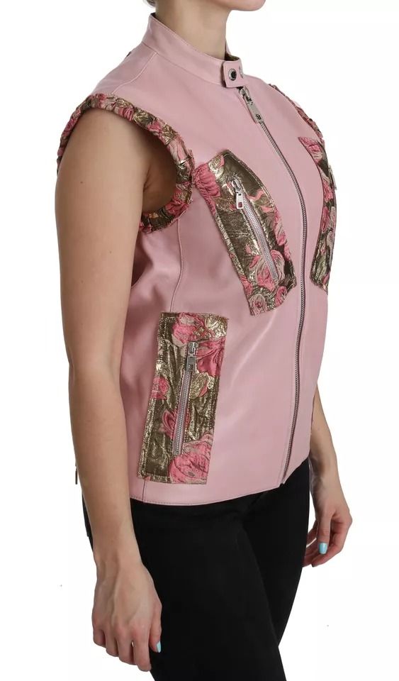 Leather Sleeveless Vest Jacket Women's Blouse (Pre-Owned) - Dolce & Gabbana - Modalova