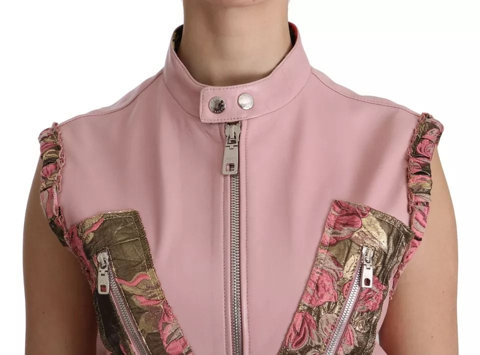 Leather Sleeveless Vest Jacket Women's Blouse (Pre-Owned) - Dolce & Gabbana - Modalova