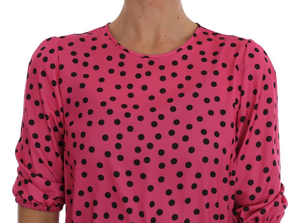 Polka Dotted Silk Women's Blouse - Dolce & Gabbana - Modalova