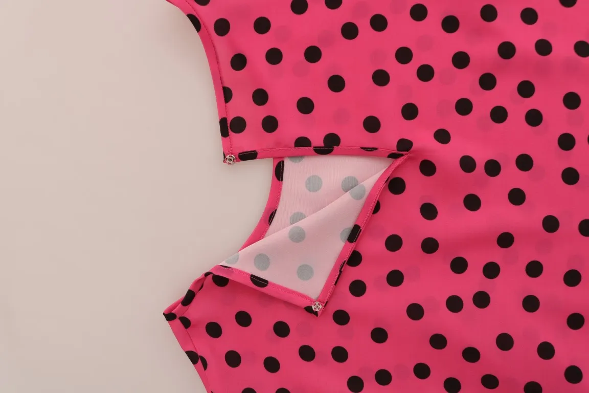 Polka Dotted Silk Women's Blouse - Dolce & Gabbana - Modalova