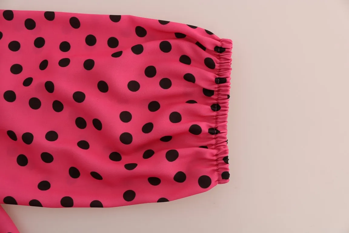 Polka Dotted Silk Women's Blouse - Dolce & Gabbana - Modalova