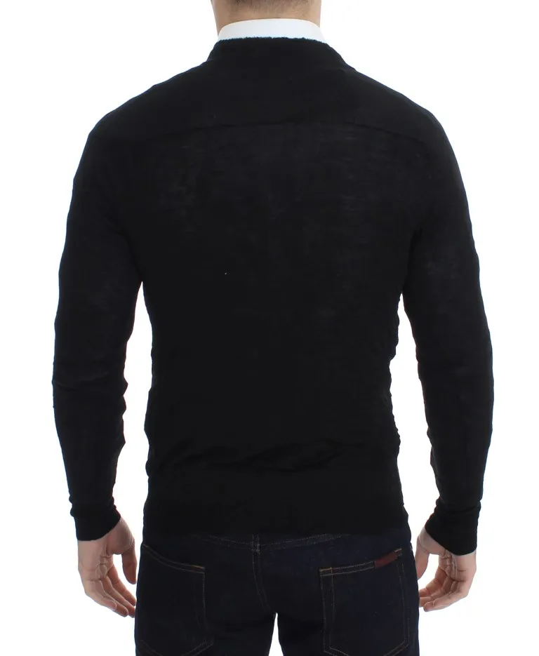Fine Wool Button Men's Cardigan - Costume National - Modalova