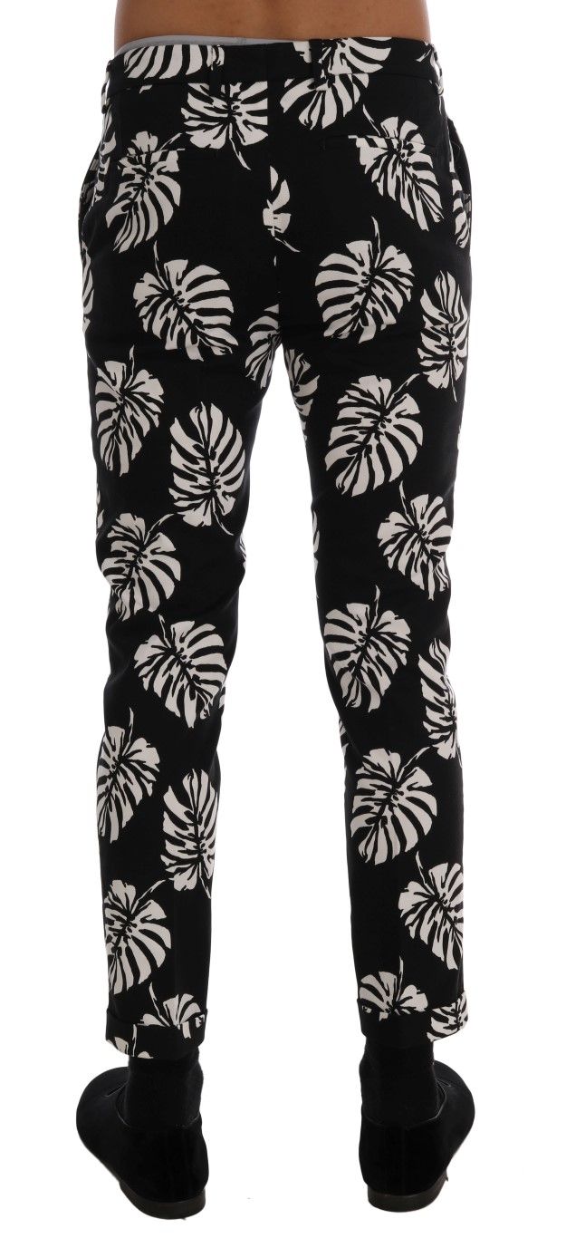 Leaf Cotton Stretch Slim Men's Pants - Dolce & Gabbana - Modalova