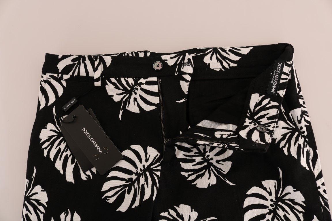 Leaf Cotton Stretch Slim Men's Pants - Dolce & Gabbana - Modalova