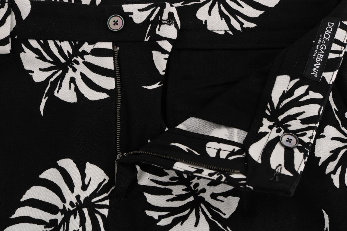 Leaf Cotton Stretch Slim Men's Pants - Dolce & Gabbana - Modalova