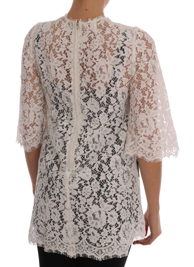 Crystal Embellished Lace Women's Blouse - Dolce & Gabbana - Modalova