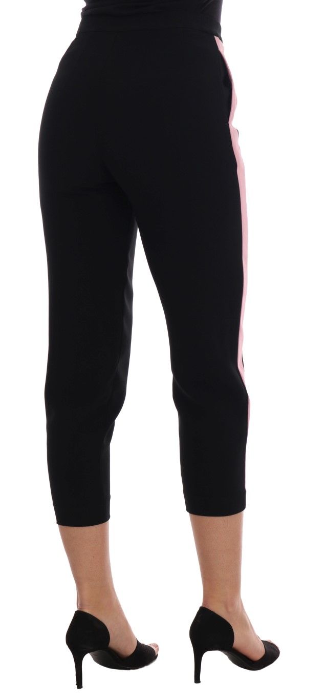 Stretch Pink Stripes Capri Women's Pants - Dolce & Gabbana - Modalova
