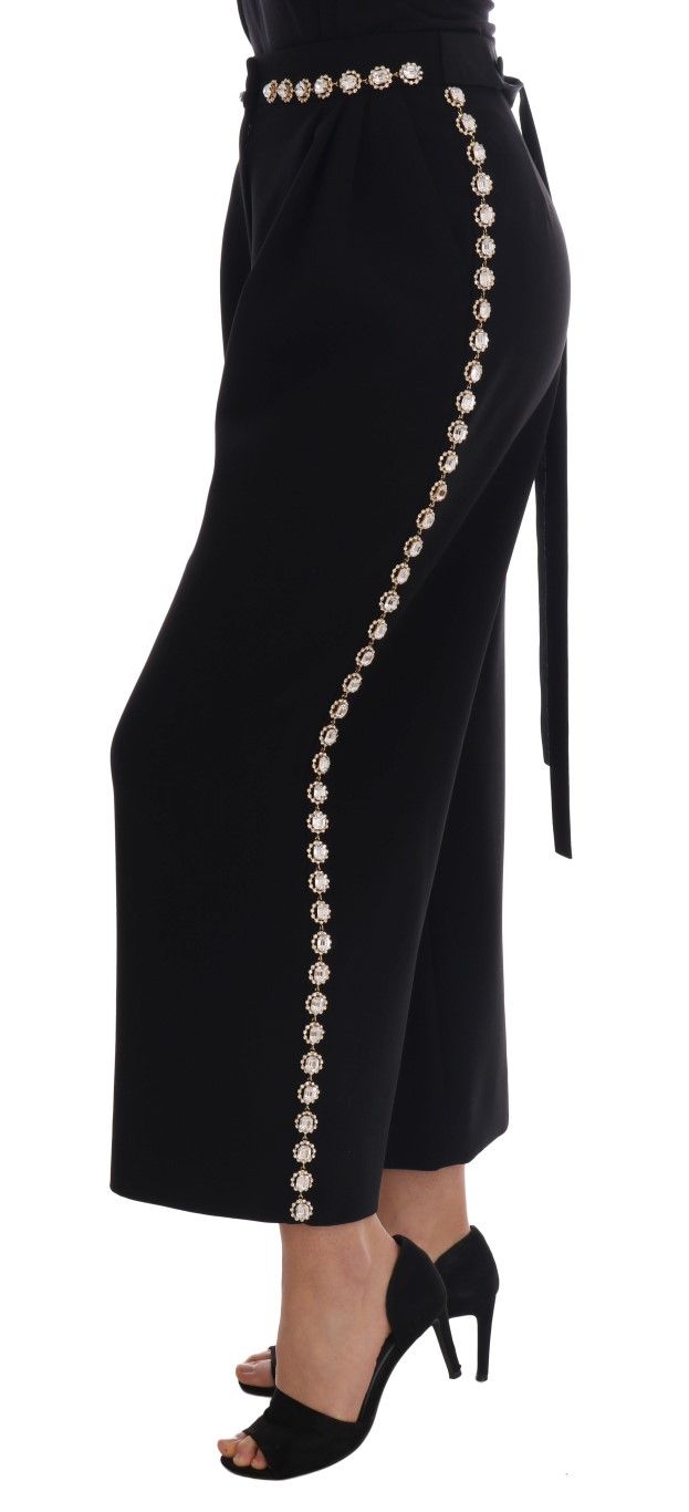 Wool Stretch Crystal Women's Pants - Dolce & Gabbana - Modalova