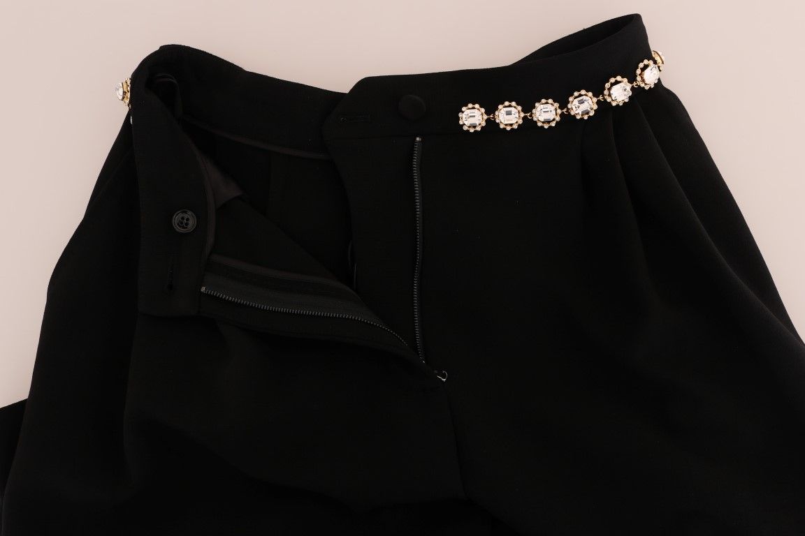 Wool Stretch Crystal Women's Pants - Dolce & Gabbana - Modalova