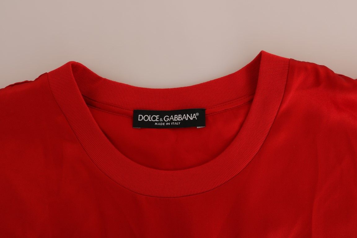 Silk Orange Vase Crystal Women's Top - Dolce & Gabbana - Modalova