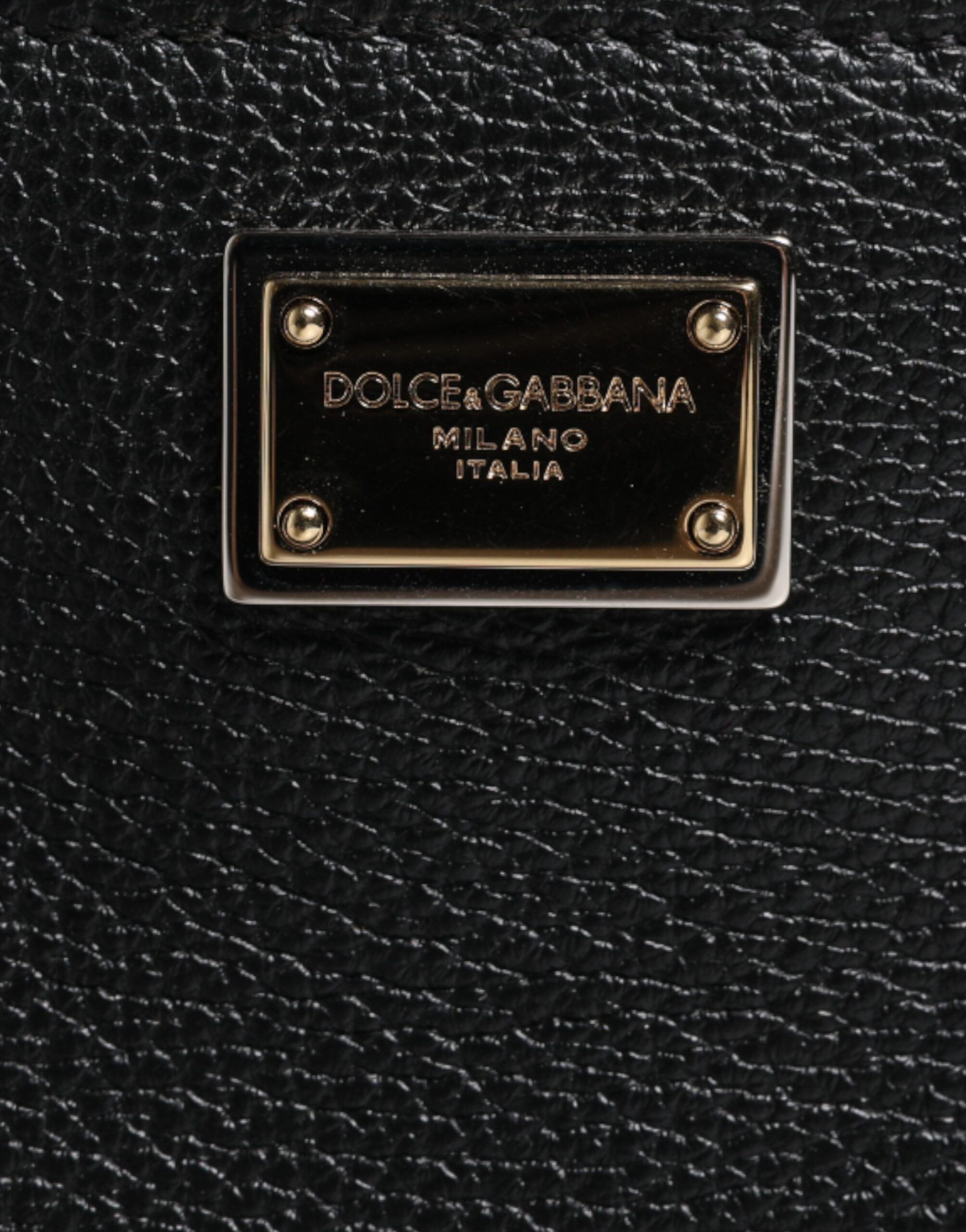 Grain Leather Logo Plaque Clutch Women's Bag (Pre-Owned) - Dolce & Gabbana - Modalova